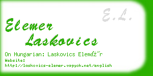 elemer laskovics business card